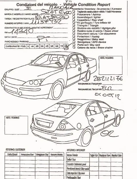 car rental damage inspection form image result for vehicle damage inspection form template car